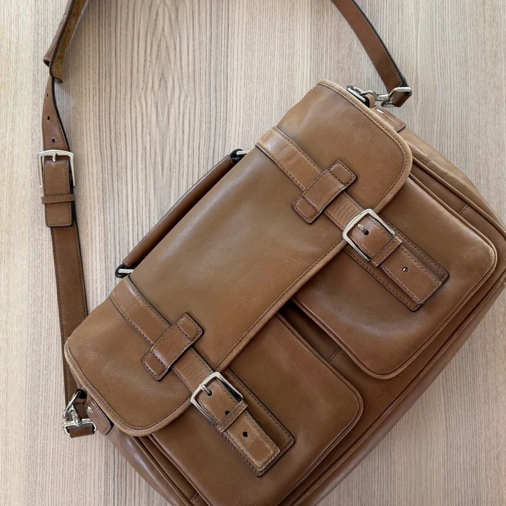 Coach Thompson Briefcase Vintage Brown Leather Messenger Bag